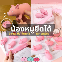 หมูของเล่น หมูยืดได้ หมูชมพู เสริมสร้างกล้ามเนื้อมัดเล็ก คลายเครียด