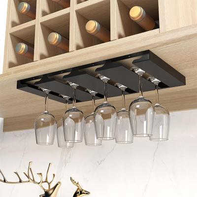 Wine Glasses Holder Bartender Stemware Hanging Rack Under Cabinet Stemware Organizer Glass Goblet Rack Bar Tool