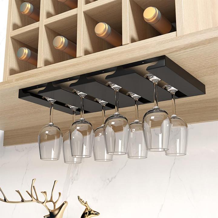 wine-glasses-holder-bartender-stemware-hanging-rack-under-cabinet-stemware-organizer-glass-goblet-rack-bar-tool