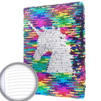 Magic Reversible Flip Sequin Girls JournalUnicorn Kids School DiaryFemale Hand Book Cute Stationery Gifts for Students