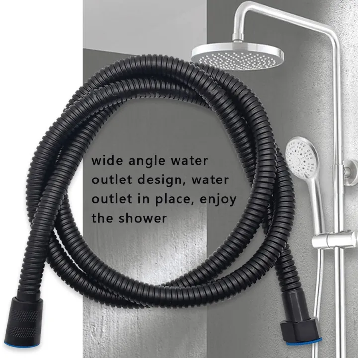 1.4M Black Stainless Shower Head Hose Bathroom Shower Hose Handheld