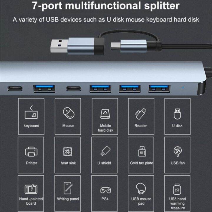 usb-c-hub-7-port-usb-splitter-stasiun-dok-usb-3-0-hub-tipe-c-ke-usb-otg-dengan-pd-sd-tf-untuk-xiaomi-macbook-pro