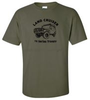 Land Cruiser 70 Series Troopy Tshirt Military Green Gildan