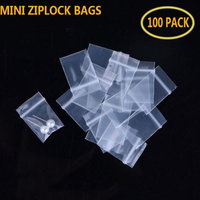 【LZ】№⊙■  100 pces plástico claro mini ziplock jóias sacos pequenos mais grossos cristal embalagem malotes reutilizáveis pochette zíper saco de bloqueio
