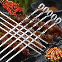 10pcs/Set Barbecue Meat String Skewers Chunks Of Meat Stainless Steel churrasqueira Roast Stick For BBQ Outdoor Picnic