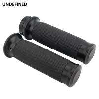 1 25mm Motorcycle Handlebar Grip CNC Rubber Hand Grips for Harley Touring Road King Softail Bobber Street Racing Moto Black