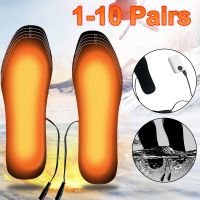 USB Heated Shoe Insoles Electric Foot Warming Pad Feet Warmer Sock Pad Mat Winter Outdoor Sports Heating Warm Insoles 35-45 Pads