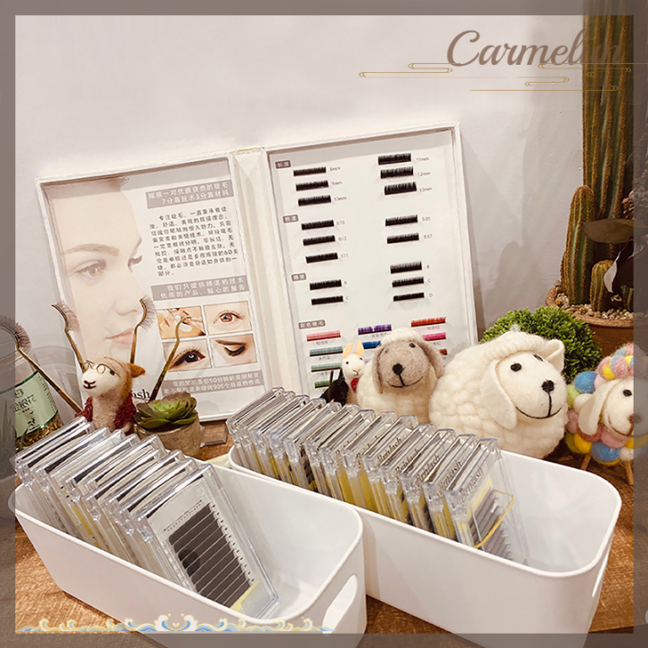 carmelun-กาวติดพาเลทกาวขนตาปลอมกล่องใส่เครื่องประดับที่เก็บขนตาสำหรับแต่งหน้าขนตาต่อติดต่อ