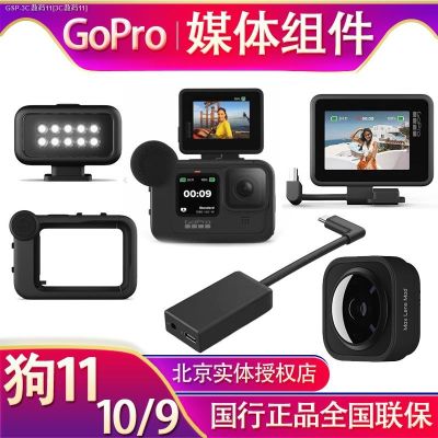 GoPro11/10/9/8Vlog จอแสดงผลไฟLED สื่อเลนส์แม็กซ์การควบคุมระยะไกล3.5อะแดปเตอร์ไมโครโฟน