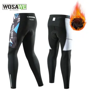 WOSAWE Women Cycling Pants Windproof Padded Long Pants Winter MTB Biking  Tights Training Pants Bike Leggings Sports Trousers