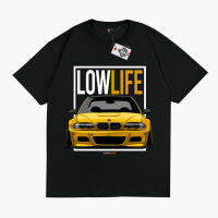 Kaos Baju Mobil BMW E46 Front Rear Kaos Otomotif - Karimake - V1 HITAM, S