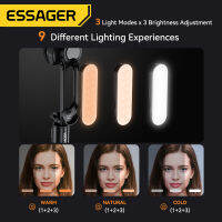 Essager Q09ขากล้องมือถือไร้สายไฟ Led บลูทูธ Selfie ติดแท่นยึดกล้องโทรศัพท์มือถือสมาร์ทโฟนขาตั้งสำหรับ iPhone Tiktok