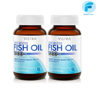 [แพ็คคู่] VISTRA Odorless Fish Oil 1000mg 45 แคปซูล. วิสทร้า โอเดอร์เลส ฟิชออยด์ [FRC]