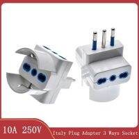 Italy Travel Plug Adapter 3 Ways Socket Multi Port Outlet Italian standard 10A 250V Shoes Accessories