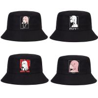 {You have a hat} 2021 Darling In The Franxx หมวกหน้าร้อนผู้หญิงผู้ชายบักเก็ตทรงปานามาดีไซน์หมวกแบบแบนหมวกชาวประมง Topi Bucket สองศูนย์