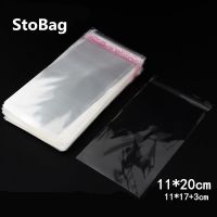 【DT】 hot  StoBag 500pcs 11*20cm Transparent Self Adhesive Seal Plastic Bag Jewelry Packaging Self Sealing OPP Poly Gift Bag Cellophane Bag