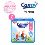 Tã bỉm quần người già siêu thấm, kháng khuẩn Canny Size M 8 miếng gói