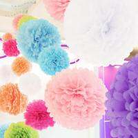 Pom Pom Paper Flower Decoration Party Backdrop พู่ดอกไม้กระดาษ ดอกไม้กระดาษ พู่ดอกไม้ พู่ตกแต่ง ของตกแต่ง ดอกไม้ DIY ปาร์ตี้ วันเกิด ปีใหม่ คริสมาส ฮาโลวีน