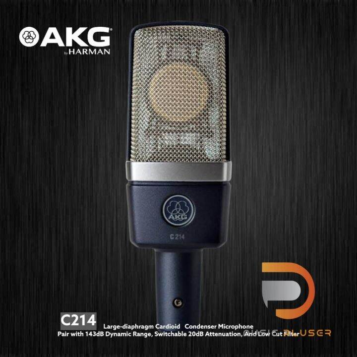 AKG C214 Condenser Microphone แUu Largediaphragm สามารถใช้บันทึกเสียง