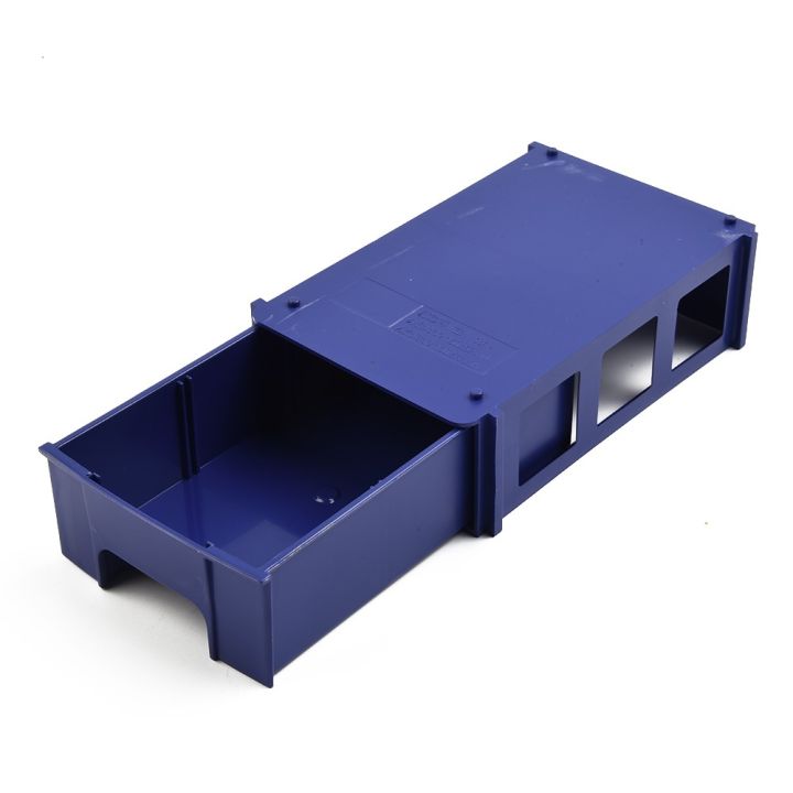 ข้นกล่องเก็บของติดตั้งได้ง่ายพลาสติกใส140-85-40มม-สีฟ้า