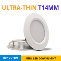 【✔In stock】 sdis shop ไฟอัตโนมัติ Led บางเฉียบ4ชิ้นไฟติดเพดานโคมไฟสีเงิน/สีขาว3W 12V ตู้ครัวในร่มไฟขนาดเล็กห้องนอน