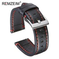 ✧●✽ 20mm 22mm Fashion Leather Watch Band Strap for Samsung Galaxy Watch Active 2 40mm 44mm / Watch 4 Classic Wrist Bracele 18mm