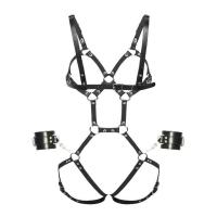 Gothic Sexy Leather Harness Women Underwear Garter - Bdsm Body Bondage Bra Garter - Aliexpress