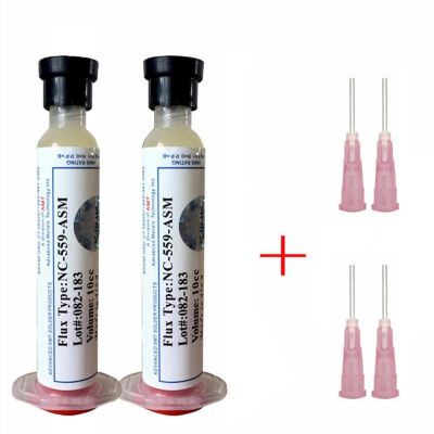 ┋♈✢ 2pcs/lot Welding Fluxes NC-559-ASM Flux Paste Lead-free Solder Paste Solder Flux With 4pcs Needles Free Cleaning Solder Paste