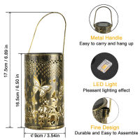 Solar Hollow Butterfly Projection Light LED Portable Waterproof Outdoor Lifting Hanging Lamp Garden Park Courtyard Decoration