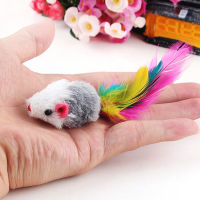 Furry Mouse Cat Kitten Real Fur Gravel Sounds Cute Cat Toy Mice Faux Toys R0P0