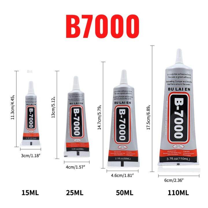 B7000 Glue 15ml 25ml 50ml 110ml Multi-Purpose B 7000 Glue Glass Touch ...