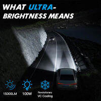 Bevinsee 100W H7 H4 H11 LED Bulbs 15000LM 9005 HB3 9006 HB4 Led Headlights 9012 Powerful Light For Car Headlamp 2pcs V35