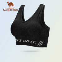 Camel Crown เสื้อกั๊กสั้นกีฬาผู้หญิง   เสื้อกั๊กสั้นโยคะผู้หญิง