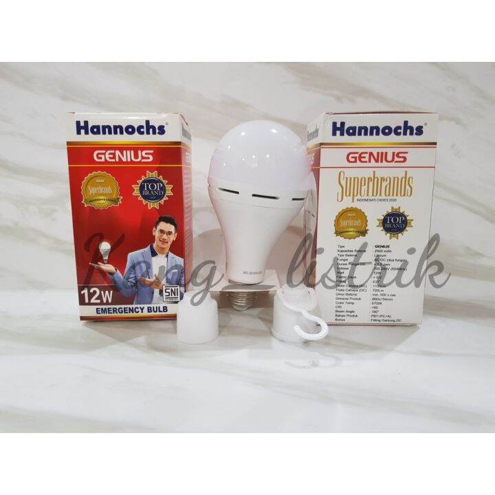 Hannochs Genius Lampu Emergency Led Ac Dc Watt Lazada Indonesia