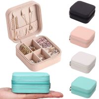 Portable Jewelry Storage Box Travel Organizer Jewelry Case Leather Storage Earrings Necklace Ring Jewelry Organizer Display