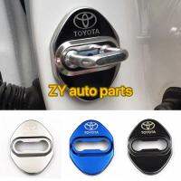 อลูมิเนียมรถประตูล็อคสติกเกอร์4Pcs กันสนิมสติ๊กเกอร์สำหรับโตโยต้า Corolla Chr Auris Rav4 Yaris Avensis