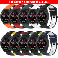 แถบซิลิโคน22มม. สำหรับ Garmin Forerunner 265 255 255ม. Vivoactive 4 Venu 2-965สายสายรัดข้อมือเล่นกีฬา