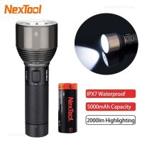 NexTool Flashlight 2000lm 380m 5 Modes IPX7 Waterproof LED Flashlight Rechargeable Seaching Torch Lamp for Outdoor Camping Rechargeable  Flashlights