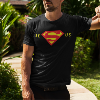 Funny Super Jesus Tshirt For Men 100 Cotton T Shirts Christian God Tees Clothes Gildan Spot 100% Cotton