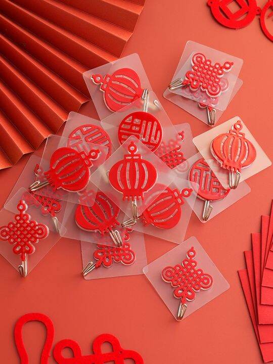 cod-fu-word-red-festive-hook-viscose-free-punching-sticky-no-trace-wall-load-bearing-door-hanging-chinese-knot