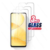 3ชิ้นเต็มฝาครอบกระจกนิรภัยสำหรับ Realme C51 4กรัม2023กระจกป้องกัน Realmi C51 C 51 51C RealmeC51 4กรัมฟิล์มป้องกันหน้าจอ HD