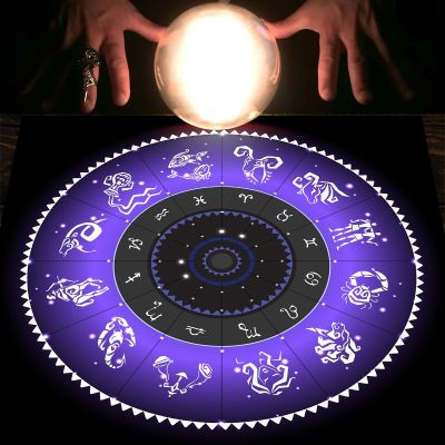 Zodiac Astrology Astrology Chart Spread Tarot Reading Tarot Table Cloth Witches Quarters Decor Altar Cloth