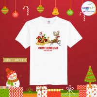 เสื้อยืดคริสต์มาสสีขาว Christmas &amp; Happy new year (MC183)