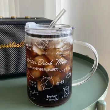 Large Glass Cup Iced Coffee Tea Milk Cup Glass Beer Can Juice Soda