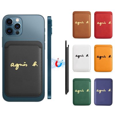 France agnes b AngesB PU Leather Card Holder For Magsafe Magnetic Bag Wallet Case For iPhone Samsung Huawei Xiaomi Cover Capa