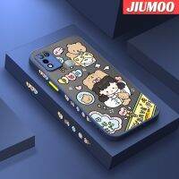 เคส JIUMOO สำหรับ Infinix เคส X688C ลายการ์ตูนหมีน่ารักเด็กผู้หญิงคล้ายฝ้าแฟชั่นเปลือกแข็งนิ่มลายขอบซิลิโคนกันกระแทกเคสป้องกันเลนส์กล้องคลุมทั้งหมด