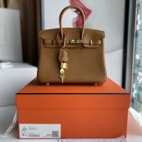 BAG BIRKIN 25CM TOGO  in VERT SESAME COLOR FULL HANDMADE GOLD HARDWARE