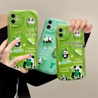 เคส RouJiang สำหรับ iPhone 15 14 13 12 11 Pro Max X XR Xs Max 8 7 6S Plus SE 2020เคสโทรศัพท์แพนด้าไม้ไผ่น่ารัก