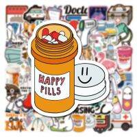 10/30/50PCS Cartoon Medicine Doctor Stickers Graffiti Decals for Laptop Phone Luggage Notebook Car Sticker Kids Toys Wholesale Stickers Labels