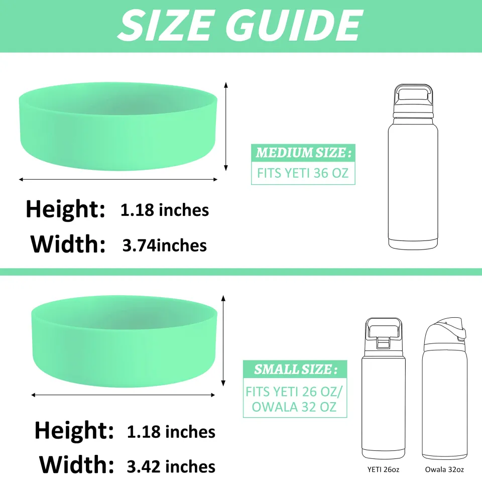 Yeti Tumbler Silicone Boot 26oz/36oz Tumbler Accessories 8.5cm/9.5cm BPA  Free Durable Tumbler Boot for Yeti Water Bottle Protector Anti-Slip  Silicone for Tumbler YETI/Owala Protector Boot Protective Bottom Silicon  Boot